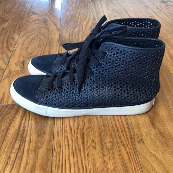 Tory Burch Laser cut out high top sneakers 7.5 - Picture 6 of 8